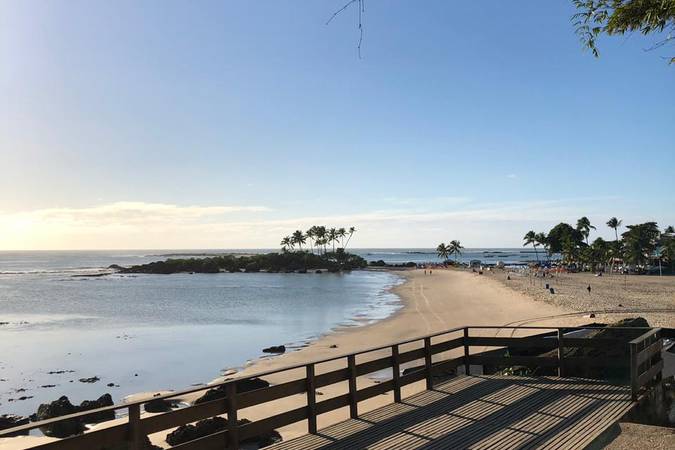 Segunda Praia - a pousada fica em frente a essa praia